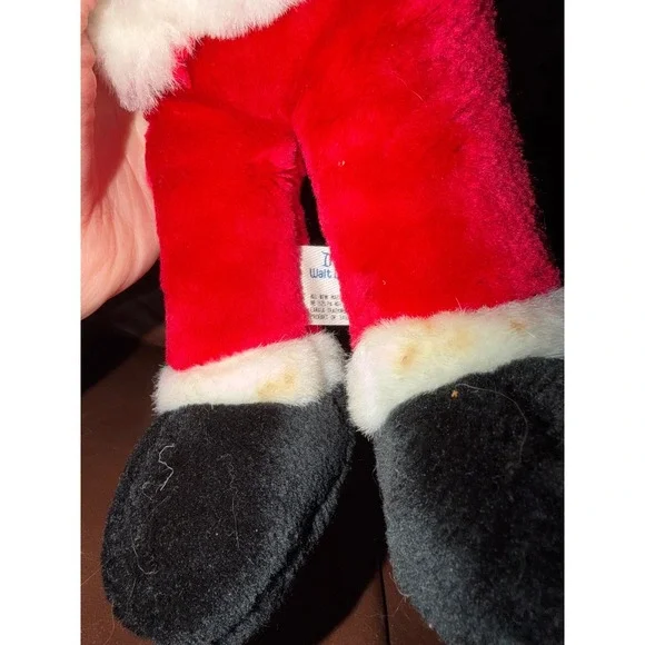 Vintage Disney Mickey Mouse Santa Claus Christmas Plush Disneyland Red Suit - Picture 5 of 6